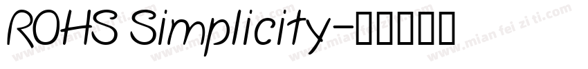 ROHS Simplicity字体转换
